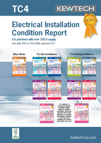 Kewtech TC4 Condition Report Inspection Schedule Upto 100A