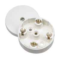 Click WA074 20A Junction Box 58mm Diameter 4 Terminal White