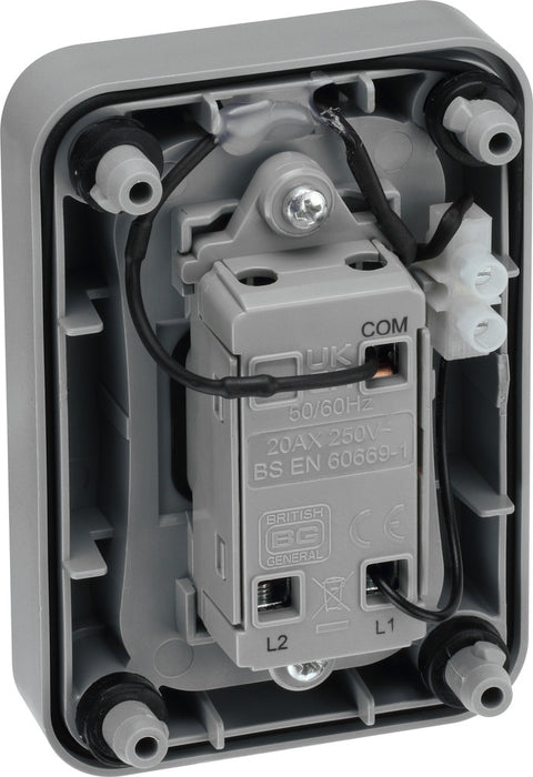 BG WP12S Weatherproof Nexus Storm 20AX 1G 2-Way Switch Slim - westbasedirect.com