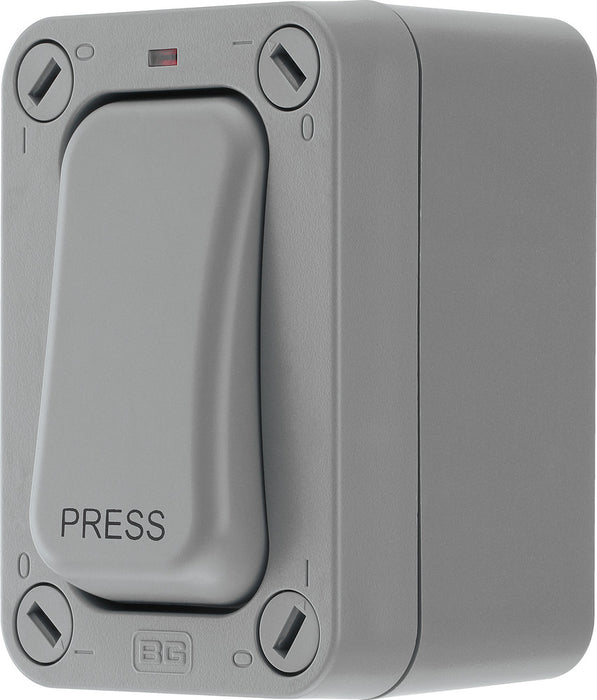 BG WP14S Weatherproof Nexus Storm 20AX 1G 1-Way Retractive Switch(PRESS) Slim - westbasedirect.com