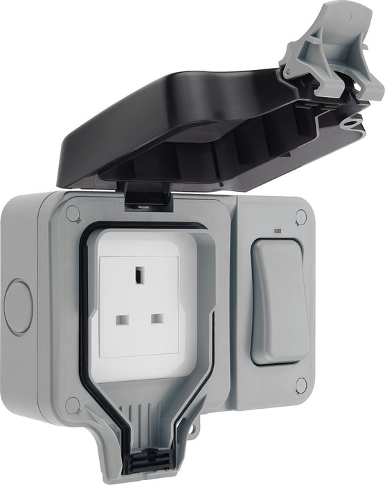 BG WP21ES Weatherproof Nexus Storm 13A 1G Socket +External Switch - westbasedirect.com