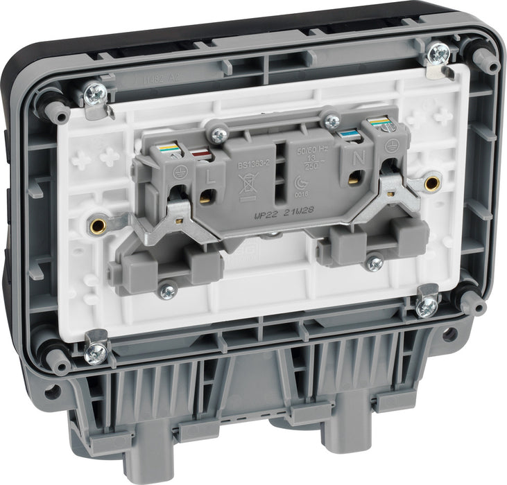 BG WP22 Weatherproof Nexus Storm 13A 2G Switched Socket - westbasedirect.com