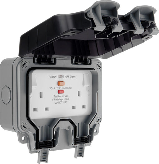 BG WP22RCD Weatherproof Nexus Storm 13A 2G RCD Switched Socket (Latching) - westbasedirect.com