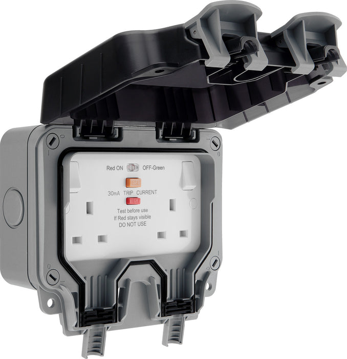 BG WP22RCD Weatherproof Nexus Storm 13A 2G RCD Switched Socket (Latching) - westbasedirect.com