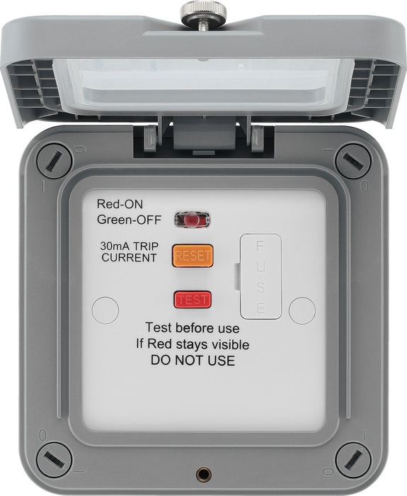 BG WP55RCD Weatherproof Nexus Storm 13A RCD Protection (Latching) - westbasedirect.com