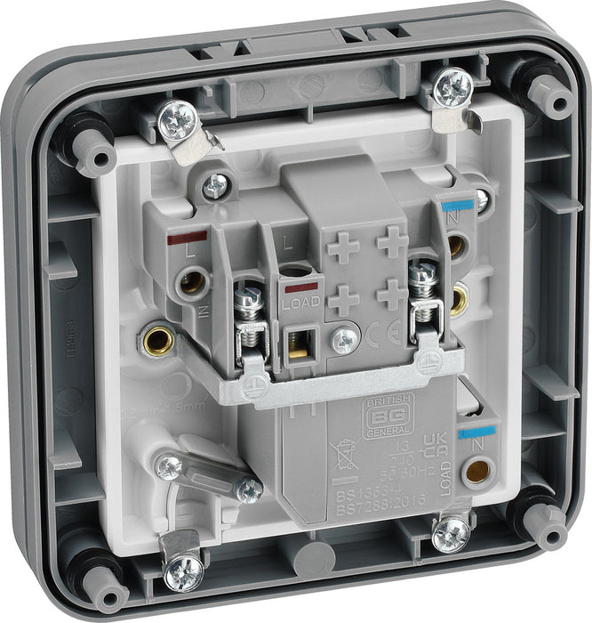 BG WP55RCD Weatherproof Nexus Storm 13A RCD Protection (Latching) - westbasedirect.com