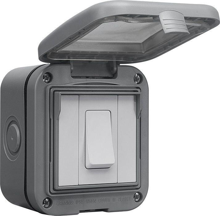 BG WPB12 Weatherproof IP55 10AX 1G 2-Way Switch - westbasedirect.com