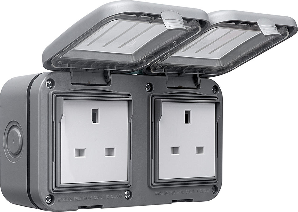 BG WPB24 Weatherproof IP55 13A 2G Unswitched Socket - westbasedirect.com