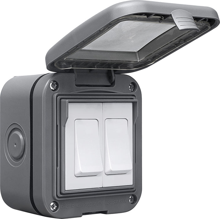 BG WPB42 Weatherproof IP55 10AX 2G 2-Way Switch - westbasedirect.com