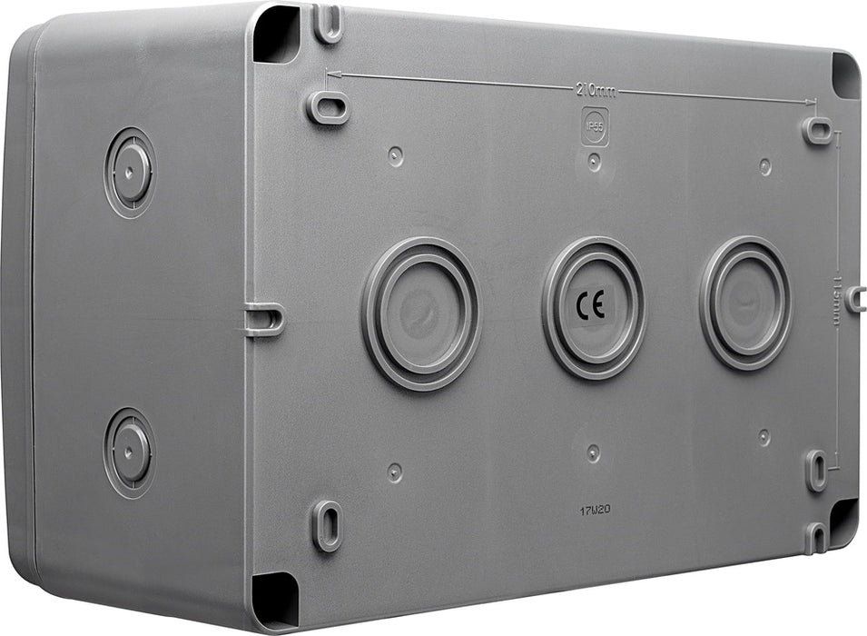 BG WPBJB2 Weatherproof IP55 Junction Box (H135 x W270 x D180 MM) - westbasedirect.com