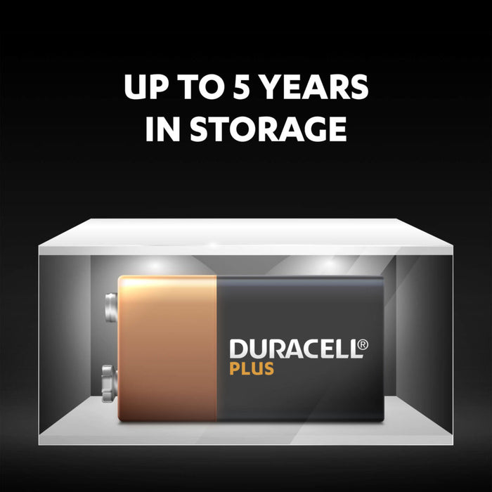 Duracell +100% Plus Power 9V PP3 6LR61 | 2 Pack - westbasedirect.com