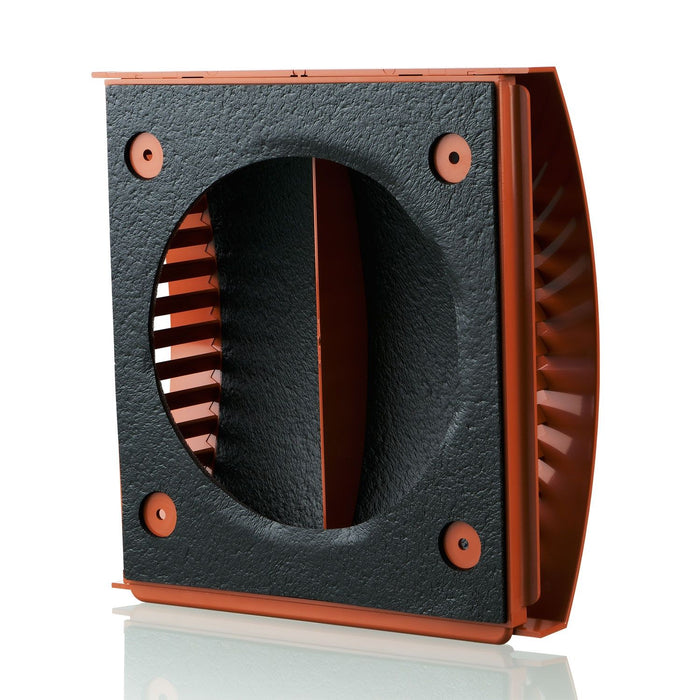 Blauberg AH-10-125-TERRACOTTA External Wall Wind Sound Baffle Vent Cover Draft 5" 125mm - westbasedirect.com