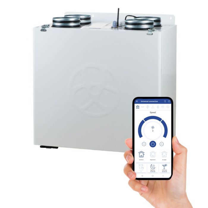 Blauberg EC-SB-160-HK3 Komfort 3-Bed House, Complete Vertical MVHR Heat Recovery Ventilation Kit - westbasedirect.com