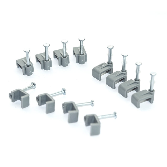 BG CCF2.5/50 Grey Twin & Earth 2.5mm Cable Clips - 50 Pack - westbasedirect.com