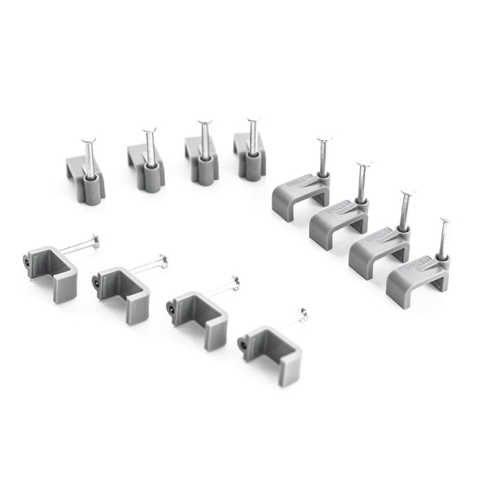 BG CCF4/50 Grey Twin & Earth 4mm Cable Clips - 50 Pack - westbasedirect.com