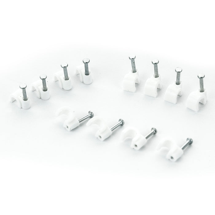 BG CCR5/100 White Round 5mm Cable Clips - 100 Pack - westbasedirect.com