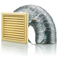 Blauberg BB-CHK-150-3-VSCS Cooker Hood Fixed Blade Grille Wall Vent Duct Kit Fan Extractor 6