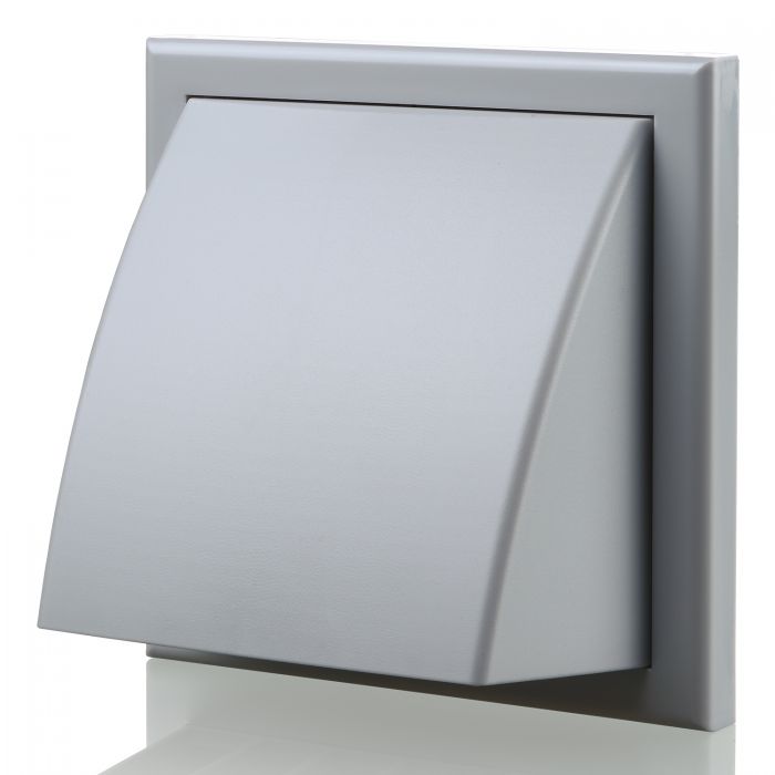 Blauberg DK-100-PVC-GRY Ventilation PVC Flexible Duct Cowled Wall Kit 4" 100mm Grey - westbasedirect.com