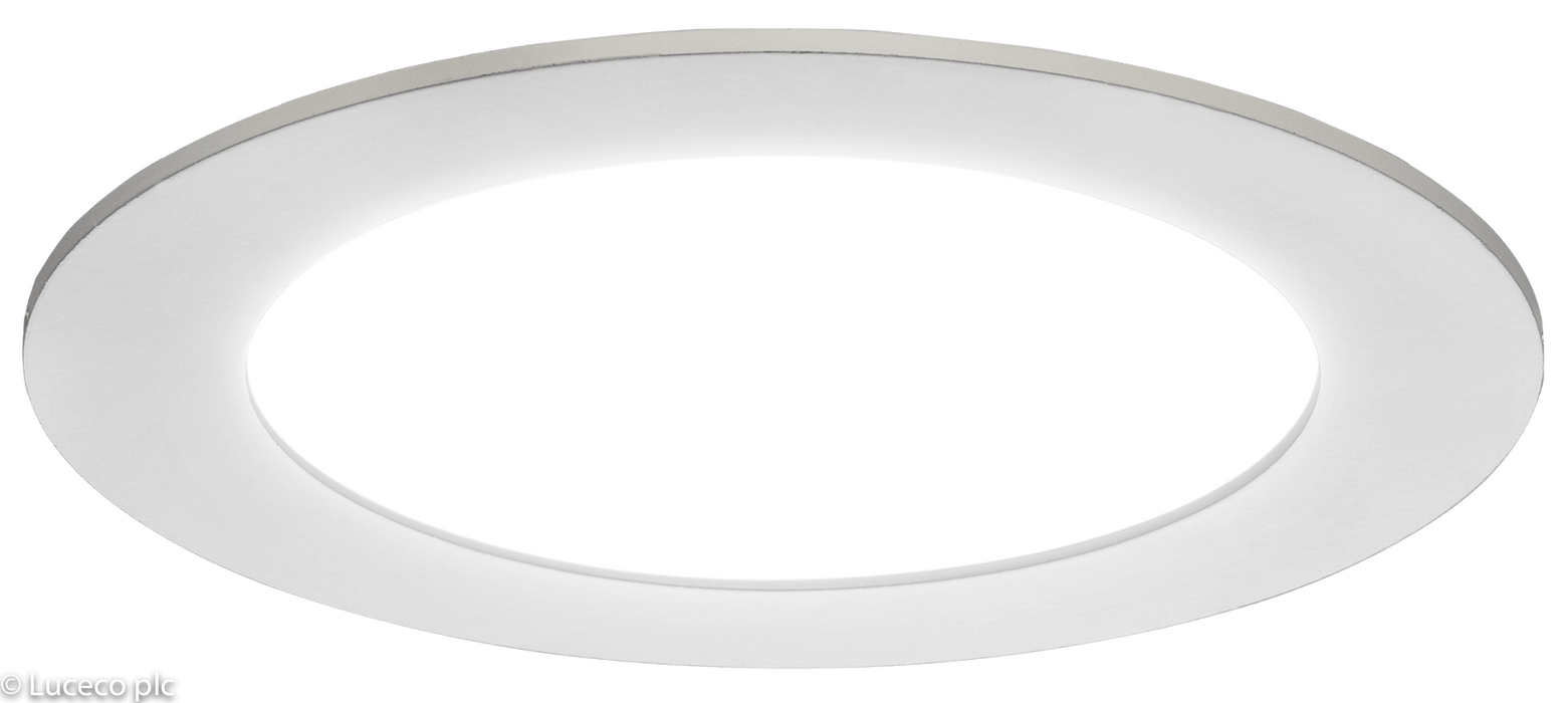 Luceco LuxPanel Eco Circular Ø150mm 9W 4000K Standard Slimline LED Downlight - westbasedirect.com