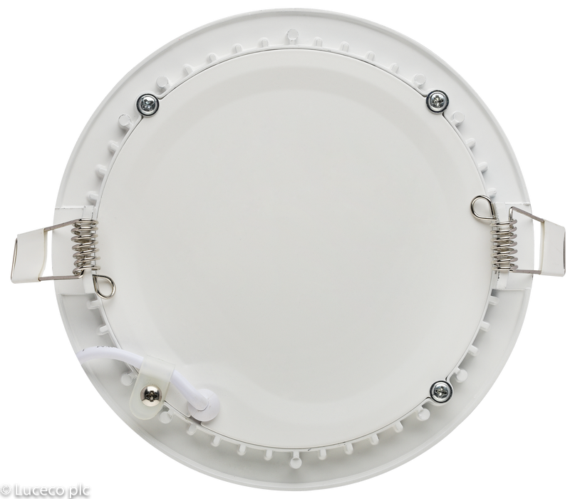 Luceco LuxPanel Eco Circular Ø150mm 9W 4000K Standard Slimline LED Downlight - westbasedirect.com