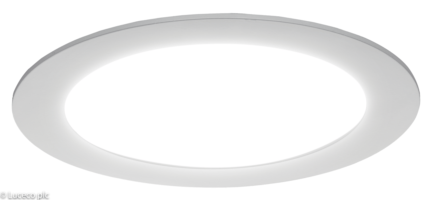 Luceco LuxPanel Eco Circular Ø170mm 12W 4000K Standard Slimline LED Downlight - westbasedirect.com