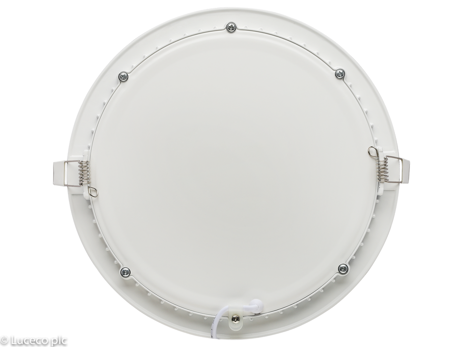Luceco LuxPanel Eco Circular Ø220mm 18W 4000K Standard Slimline LED Downlight - westbasedirect.com