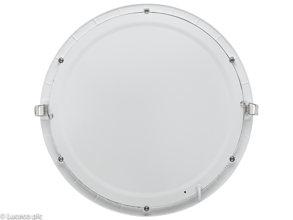 Luceco LuxPanel Eco Circular Ø300mm 24W 3000K Standard Slimline LED Downlight - westbasedirect.com