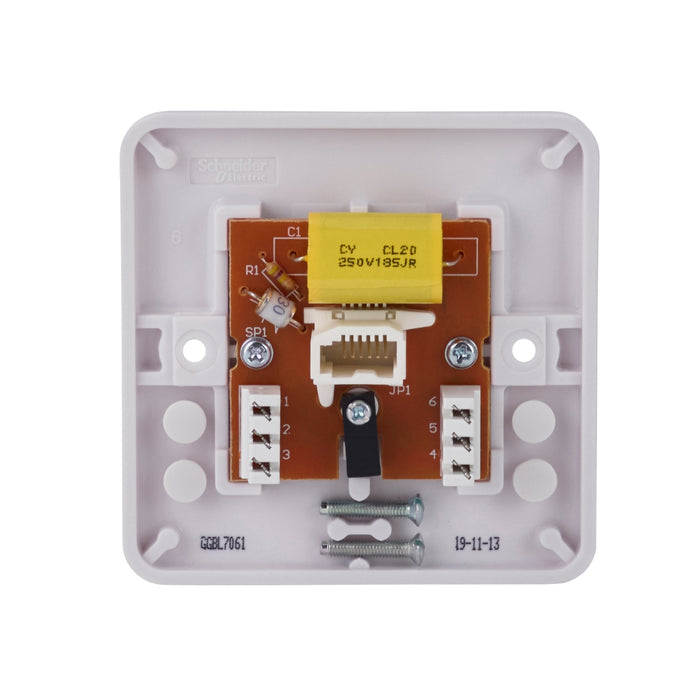 Schneider Electric GGBL7061 Lisse White Moulded BT Master Telephone Socket - westbasedirect.com