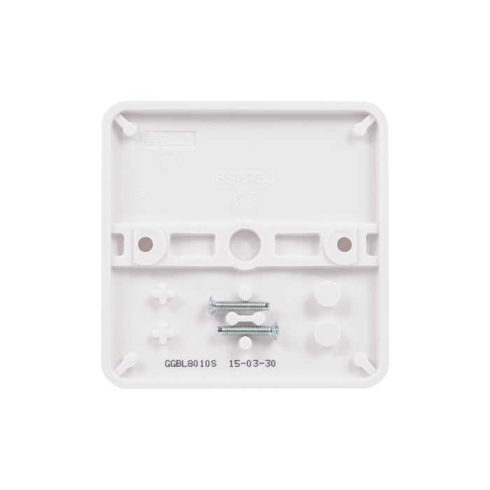 Schneider Electric GGBL8010S Lisse White Moulded 1G Blank Plate (Display Packaged) - westbasedirect.com