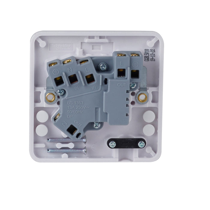 Schneider Electric GGBL5010 Lisse White Moulded 13A DP Switched Fused Connection Unit - westbasedirect.com