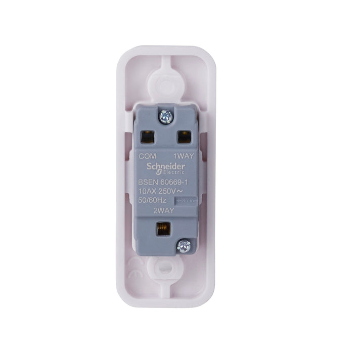 Schneider Electric GGBL1012A Lisse White Moulded 10AX 1G 2-Way Retractive Architrave Plate Switch - westbasedirect.com