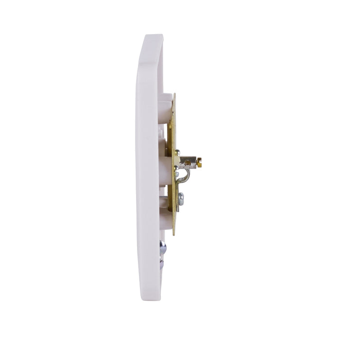 Schneider Electric GGBL7010 Lisse White Moulded Single TV/FM Co-Axial Socket Outlet - westbasedirect.com