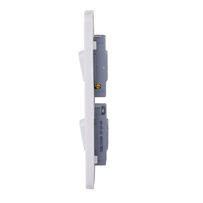 Schneider Electric GGBL1022A Lisse White Moulded 10AX 2G 2-Way Architrave Plate Switch - westbasedirect.com