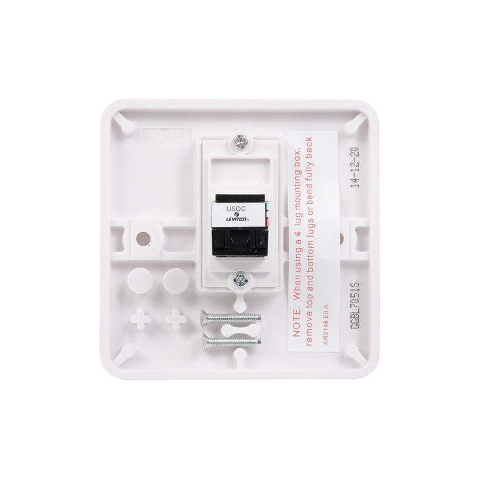 Schneider Electric GGBL7051S Lisse White Moulded Single RJ12 Data/Telephone Socket Outlet (Display Packaged) - westbasedirect.com