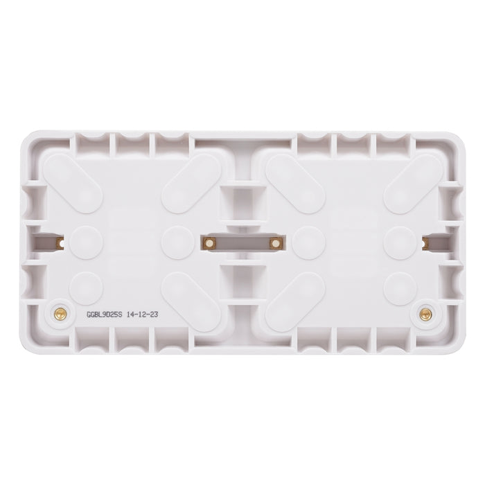 Schneider Electric GGBL9D25S Lisse White Moulded 2G 25mm Deep Dual Surface Pattress Box (Display Packaged) - westbasedirect.com