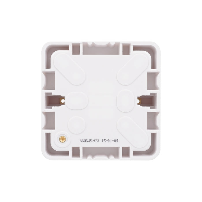Schneider Electric GGBL9147S Lisse White Moulded 1G 40mm Deep Surface Pattress Box (Display Packaged) - westbasedirect.com