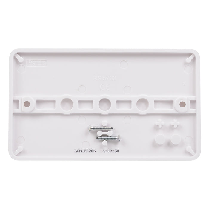 Schneider Electric GGBL8020S Lisse White Moulded 2G Blank Plate (Display Packaged) - westbasedirect.com