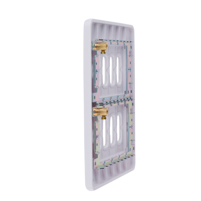 Schneider Electric GGBL08G Lisse White Moulded 8G Grid Front Plate - westbasedirect.com