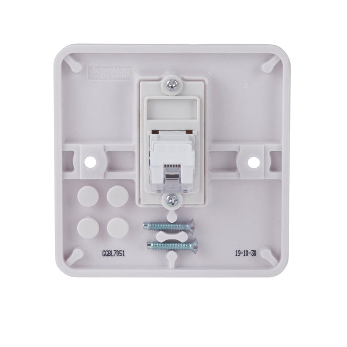Schneider Electric GGBL7051 Lisse White Moulded Single RJ12 Data/Telephone Socket Outlet - westbasedirect.com