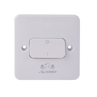Schneider Electric GGBL1013 Lisse White Moulded 10AX 3 Pole Fan Isolator Switch