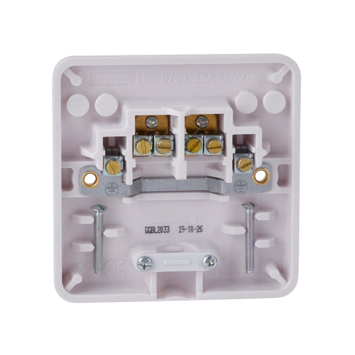 Schneider Electric GGBL2033 Lisse White Moulded 25A Side Entry Flex Outlet - westbasedirect.com