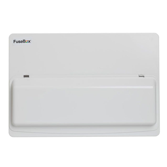 FuseBox F2010DX100 14 Module 10 Way Unpopulated + 100A Switch, 2x100A Type A 30mA RCD & T2 SPD - westbasedirect.com