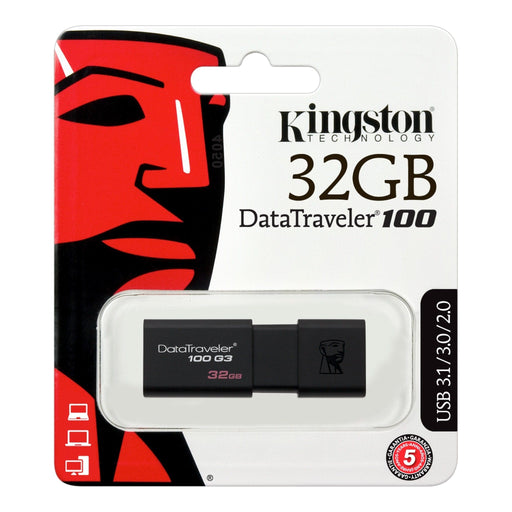 Kingston 32GB USB 3.0 DataTraveler 100 G3 (100MB/s read) - westbasedirect.com