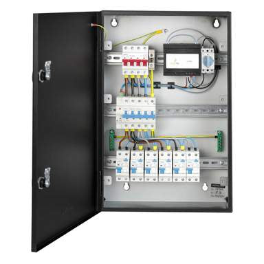 Matt:e ARD-6-32-R 3 Phase O-PEN EV Connection Unit & Auto Reset 5 Pole Isolator with 6x32A Single Phase Type A DP RCBOs - westbasedirect.com