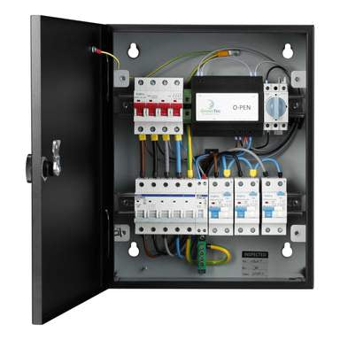 Matt:e EVU-3-32-R 3 Phase EV Connection Unit with built in O-PEN & 3x DP Type A RCBO's Suitable for 3x32A SP Loads - westbasedirect.com
