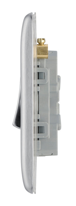 BG NBS15 Nexus Metal Fan Isolator Switch TP 10A - Brushed Steel - westbasedirect.com