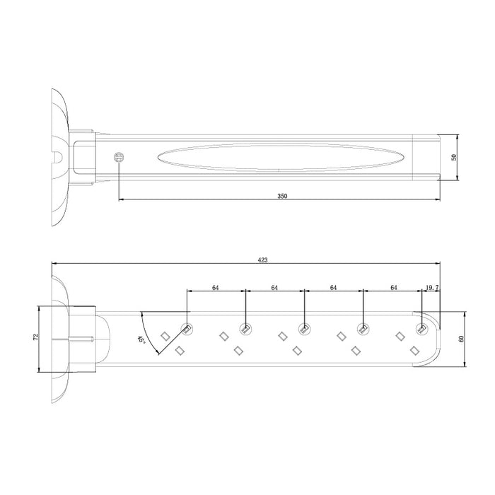 Masterplug 10 Socket 1m 13A Surge Tower Extension Lead White - westbasedirect.com
