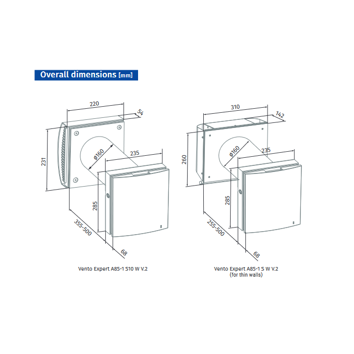 Blauberg VENTO-MAXI-AIR-WHI Vento Maxi-Air Decentralised Single Room Heat Recovery Unit - WiFi - White Cowl - westbasedirect.com
