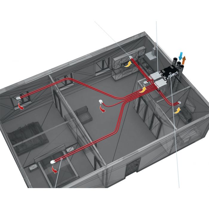 Blauberg EC-D5B-180-AK2 Komfort 2-Bed Flat or Apartment, Complete Horizontal MVHR Heat Recovery Ventilation Kit - westbasedirect.com