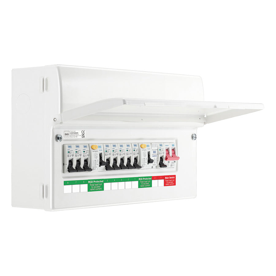 BG Fortress Dual RCD Consumer Units Populated
